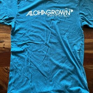 Aloha Grown Teal Graphic Tee youth XL or adult XS/S